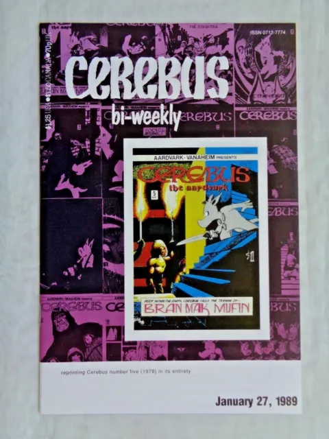 Cerebus Bi-Weekly No. 5 January 27, 1989 Aardvark-Vanaheim 1st Printing NM (9.4)