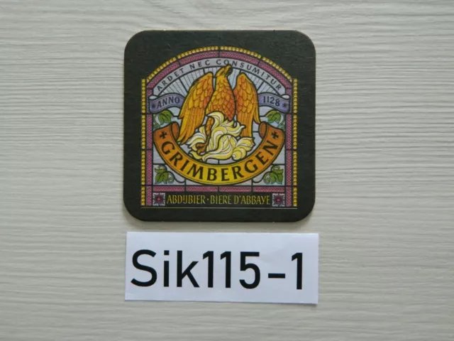 Coaster Sous bock GRIMBERGEN  anno 1128 Bière d'Abbaye Belgique BEER