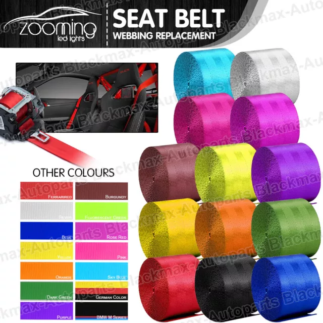 Seat Belts 3.6M Harness 3 Point Auto Racing Front Car Safety Retractable Lap