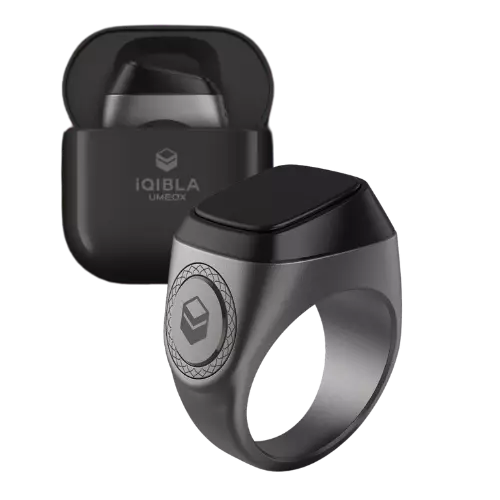 2024 Smart Aluminium Digital Tasbeeh Ring with OLED Screen Charging Case