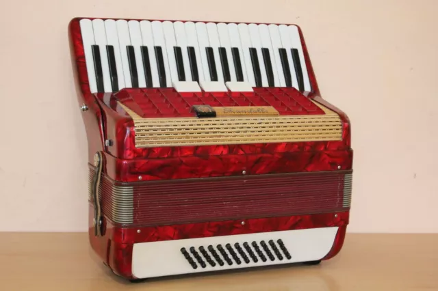 Scandalli Vintage LMM Accordion 48 bass Akkordeon Fisarmonica Red Very Good