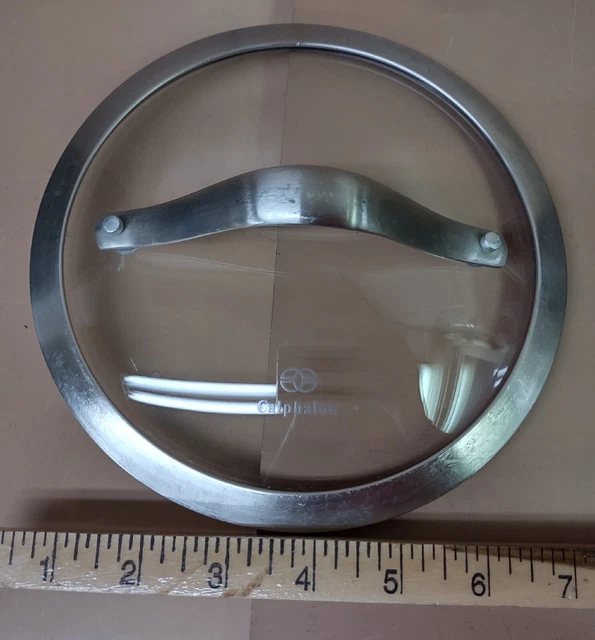 CALPHALON Williams Sonoma 7" - 6 3/4 Inch Glass & Stainless Replacement Lid Only
