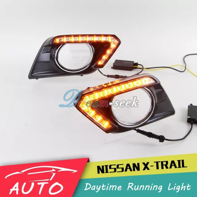 LED Tagfahrlicht TFL für Nissan X-Trail 2014 2015 DRL Licht Lampe Gelb Blinker