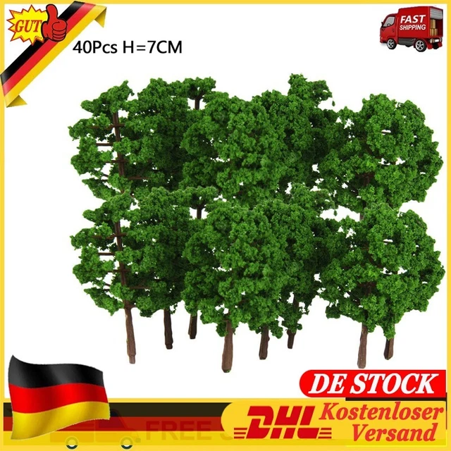 40 STÜCK BAUM Modell Bäume Zug Eisenbahn Architektur Wald Landschaft ...
