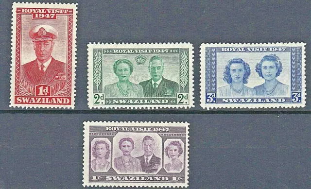 Swaziland 1947 Sg42-45  Royal Visit - Complete Set -  Mnh