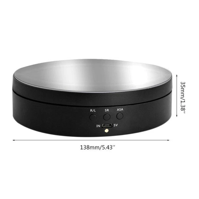 Tocadiscos eléctrico giratorio 360 grados joyería fotografía video