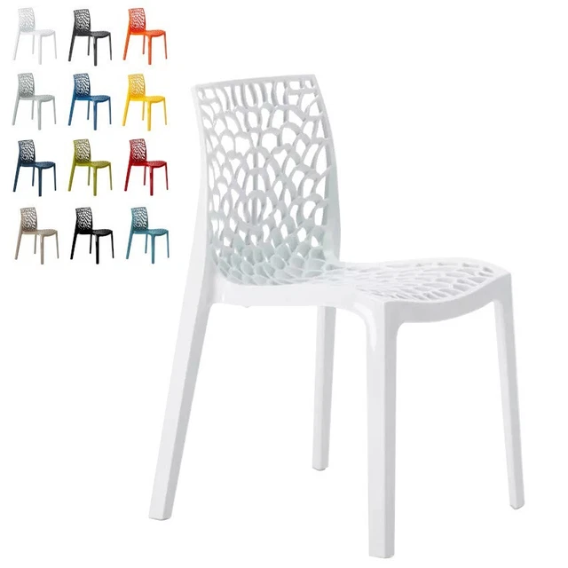 Chaise Empilable Transparente Colorée Grand Soleil - Polycarbonate - 81,5 Cm - Pliante Et Design B-Side