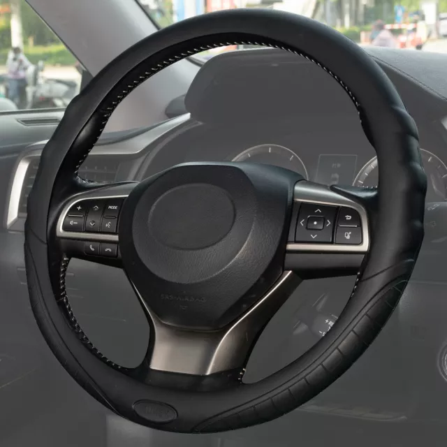 Auto Car Silicone Steering Wheel Glove Cover Massage Anti-Slip Leather Universal