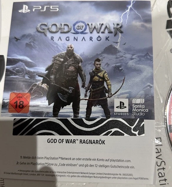 SONY PLAYSTATION 5 Ps5 God of War Ragnarök GOW jeu