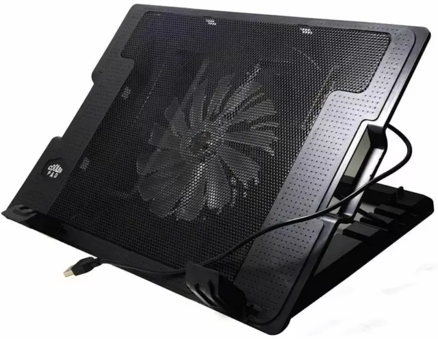 Laptop Cooling Pad Cooler Stand LED USB Port Fans Metal For Fit Quiet Gaming AUS 2