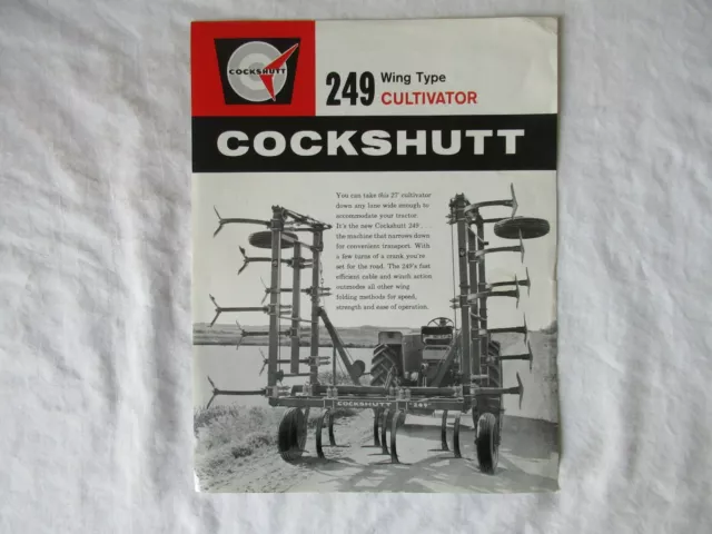 1964 Cockshutt 249 wing type cultivator specification sheet brochure