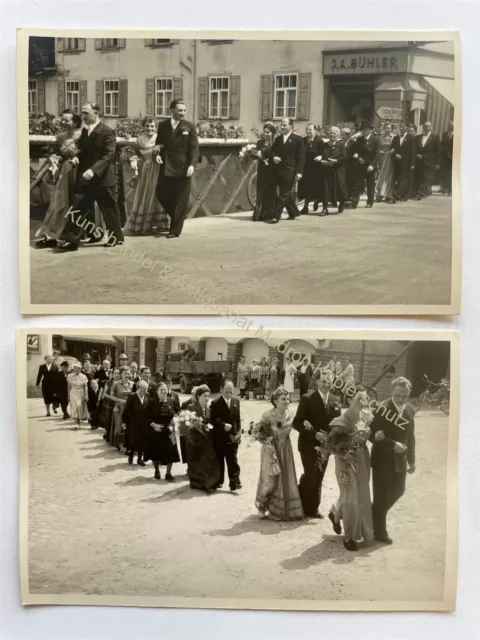 2Stk orig. Foto AK Alpirsbach Freudenstadt Hochzeit