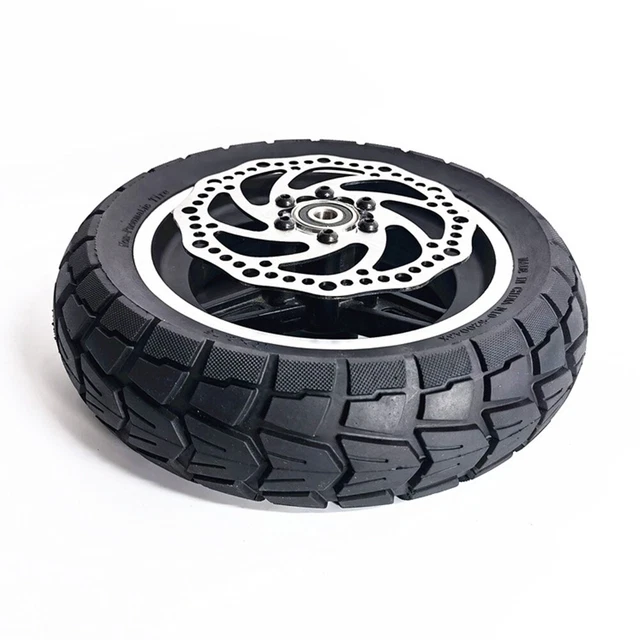 Roue De Trottinette électrique 10 Pouces (25,4 Cm) – Pneu Solide – Diamètre Moyeu 10 Mm, 12 Mm Ou Frein à Disque