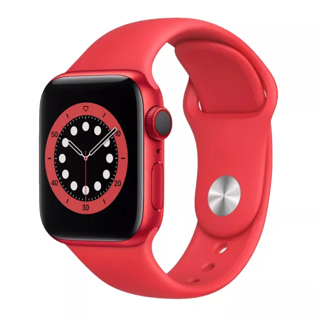 Apple Watch Series 6 44mm (Product) Red Aluminium Case w/ Red Sport Band GPS ...