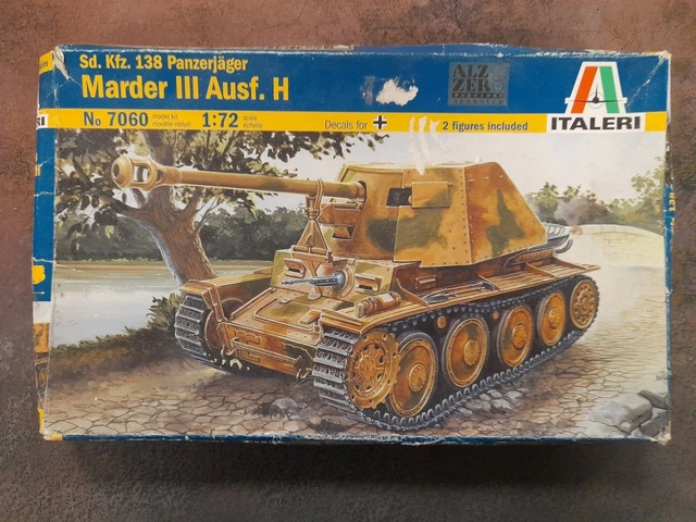 ITALERI 6566 – Maquette Marder III Ausf. H 1/35 – Kit Plastique à Monter – 2 Figurines, Chenilles Link & Length – Dès 14 Ans
