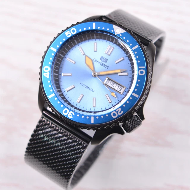 Montre Automatique Pour Homme Tevise - Cadran Bleu 43 Mm - Chronographe - Neuf Avec étiquettes