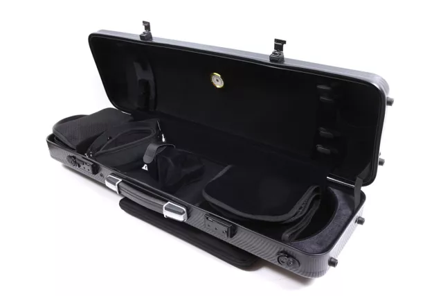 Code lock 4/4 Violin Case Carbon Fiber Violin box Music sheet Bag Oblong Case 2