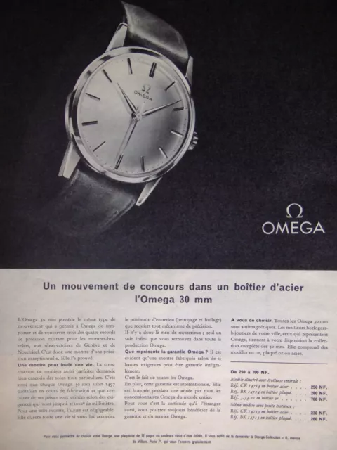 OMEGA 30mm ADVERTISING A CONTEST MOVEMENT IN A STEEL BOX