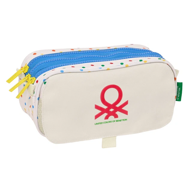 Dreifaches Mehrzweck-Etui Benetton Topitos Weiß [21,5 x 10 x 8 cm]