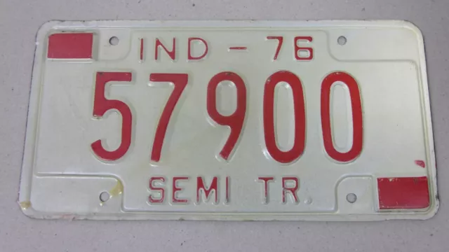 INDIANA 1976 SEMI TRAILER  licence/number plate US/United States/USA/American