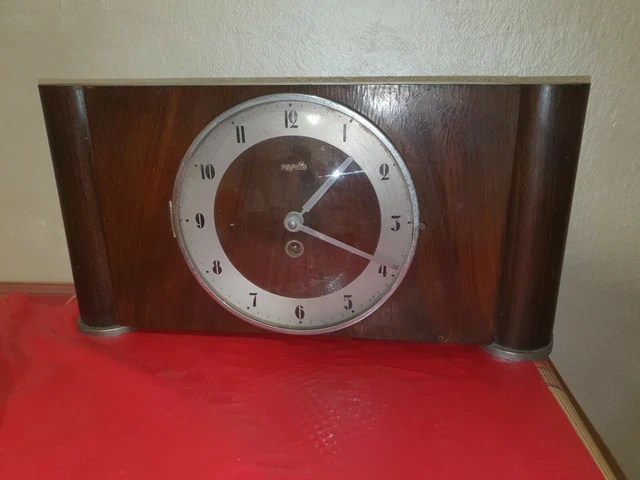 OROLOGIO DA TAVOLO in Cassa di legno Veglia La Borletti, Milano