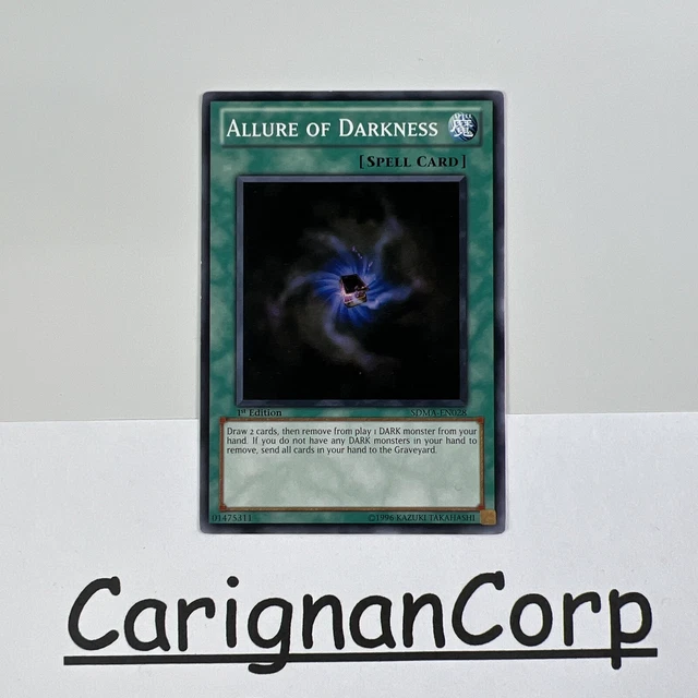 Yugioh! LP Allure of Darkness SDMA-EN028 Common 1st Edition Light Play Free Ship