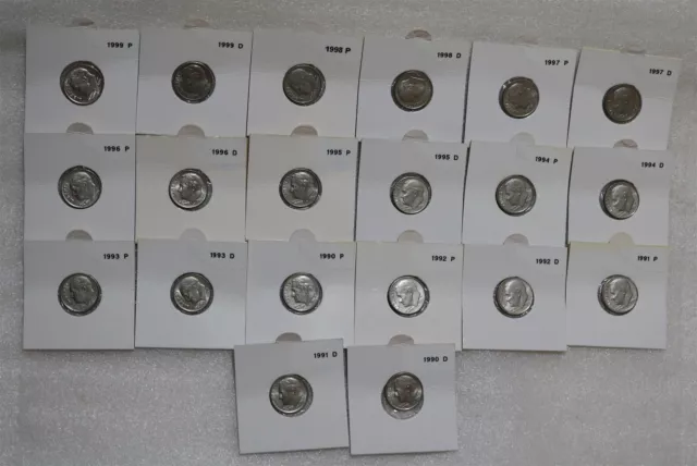Usa Dime Collection From The 90'S B49 #1012