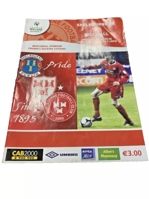 Shelbourne FC v Millwall FC Football programme- 2009