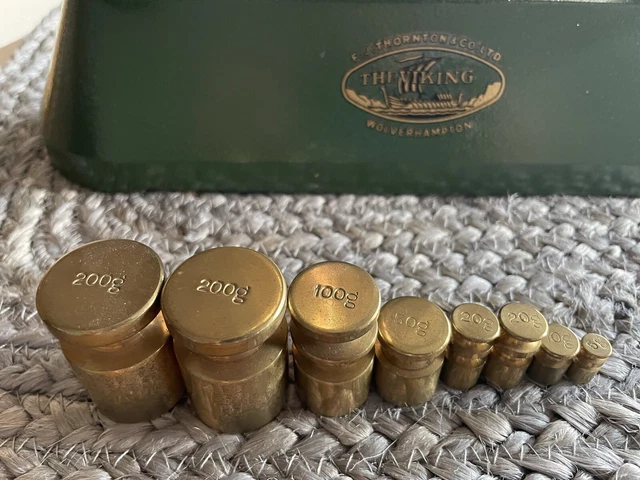 Thornton Waage The Viking, grün, Gusseisen, metrische Gewichte 2