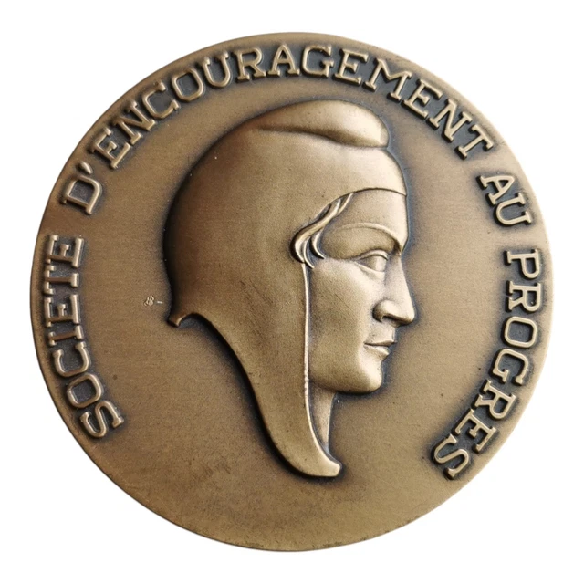 Médaille Originale En Argent - Société Des Statistiques De Marseille Par CAQUE - Collection