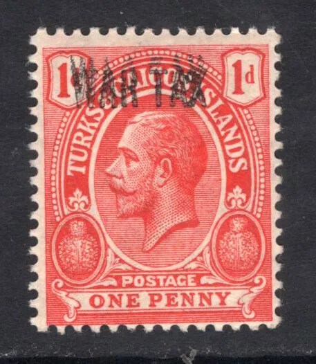 M22420 Turks & Caicos Islands 1917 SG143i - 1d red with OVERPRINT DOUBLE