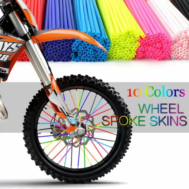 Wheel Spoke Wraps Rims Skins Covers Guard Protector Motocross Dirt Bike Fashion