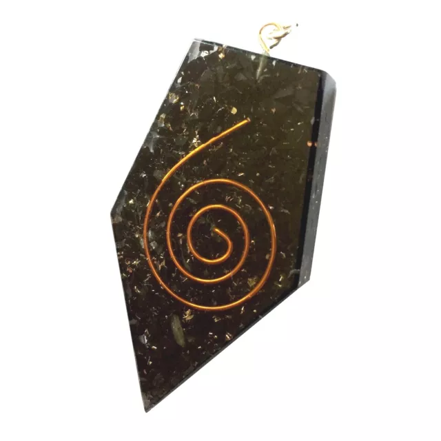 Shungite Orgone Energy Pendant Handmade Orgonite Copper Necklace Crystal Protect