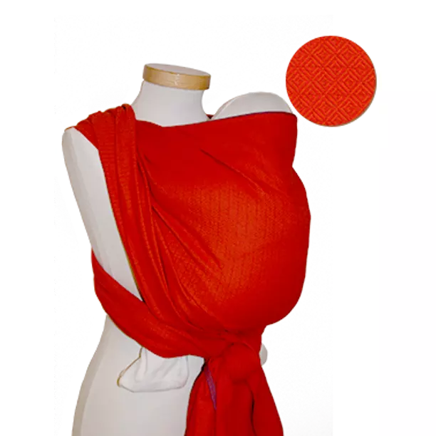 Storchenwiege Babywearing sling wrap soft ORANGE 5.2 baby infant carrier Germany