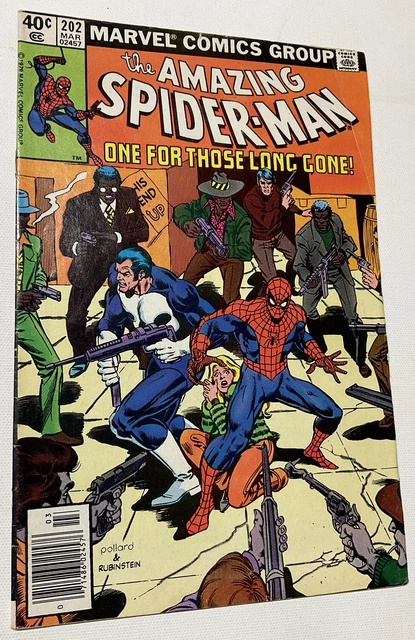 The AMAZING SPIDER-MAN 202 MAR 1980 MCU Marvel Comic Book PUNISHER Pollard