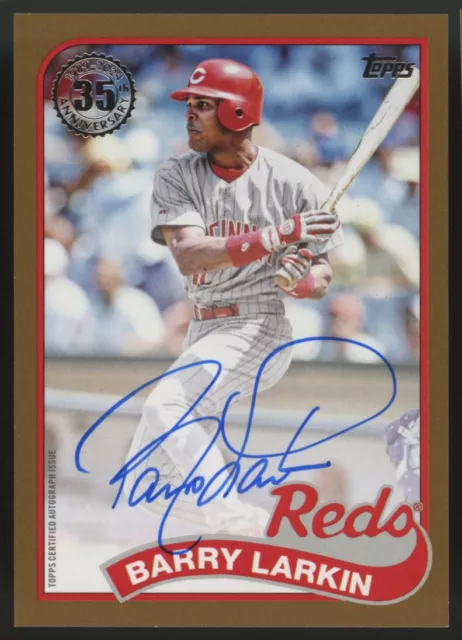 2024 Topps Series 1 Barry Larkin Auto Gold /50 #89BA-BLA