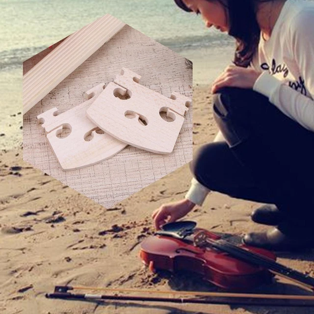 10pcs 4/4 Violin Bridges Parts Maple Fiddle Bridge Violins Accessories 3