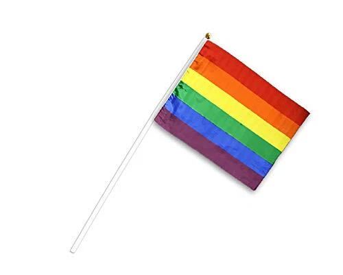 Small Rainbow Flag On A Stick in a Bag (1 Flag - Retail)