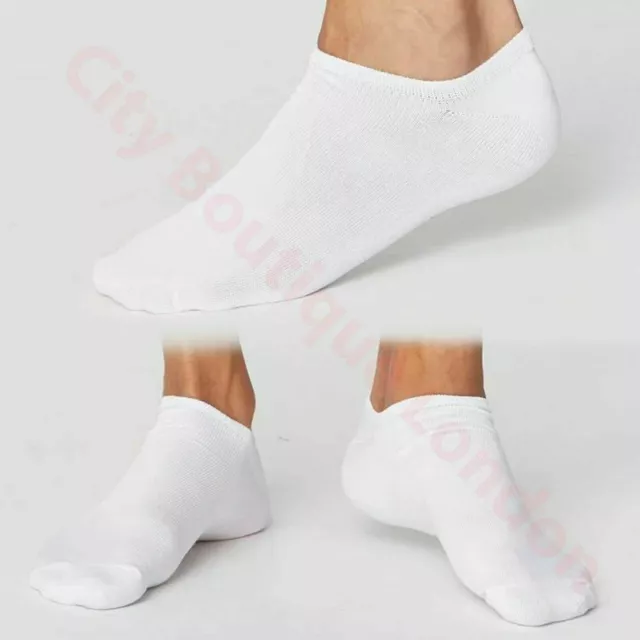 Mens Trainer  Invisible   Ankle Socks Cotton Rich Sports Low Cut  Size 6 - 11 2