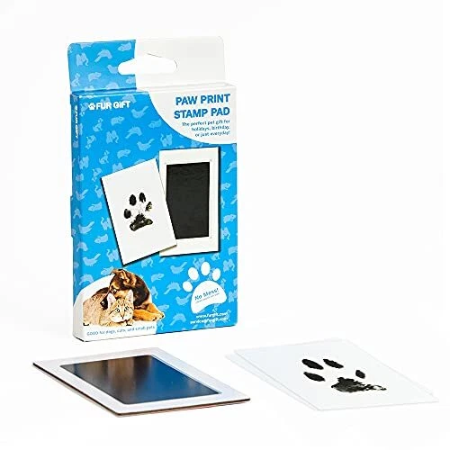 Paw Print Stamp Pad, 100% Pet Safe, Pet Paw Print Kit, No-Mess Ink P...