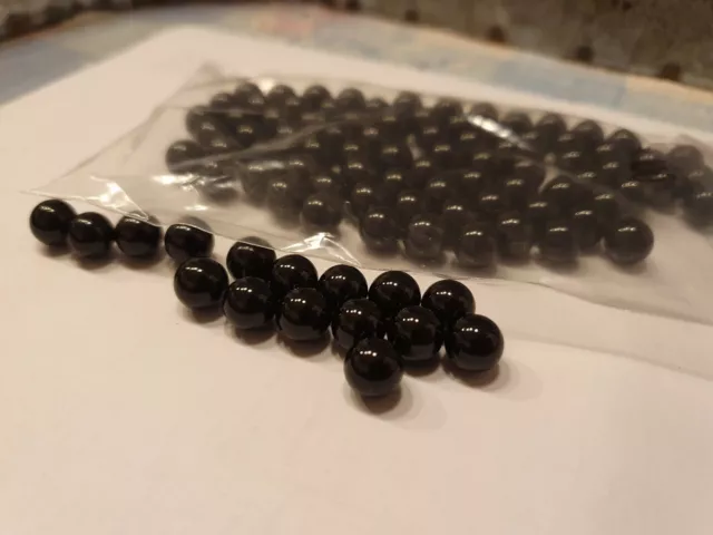 ONYX Lot de 100 Perles - Diamètre 8mm - Pas de trous