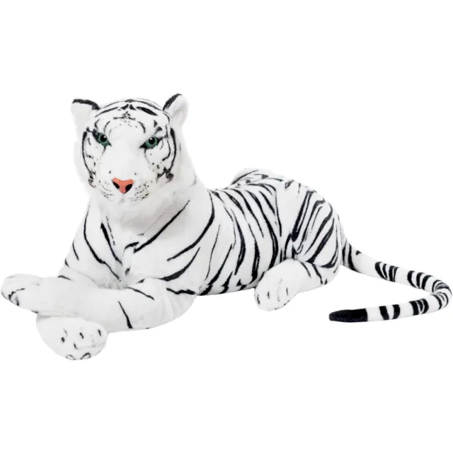 Large Giant Wild White Tiger Soft Plush Stuffed Animal Cuddly Toy Teddy