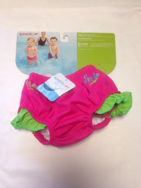 SPEEDO GIRLS DARK Pink Purple Green Blue Yellow Flowers Baby Swim Diaper  $6.75 - PicClick