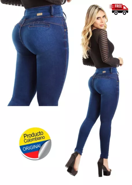 Aranza Pantalones Colombianos Levanta Cola Butt Lifting Colombian Jeans  Black