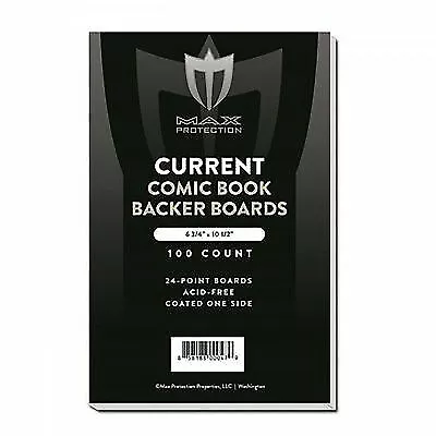 300 - Max Pro Current Modern Comic Book Backing Boards 6-3/4Acid Free Archival