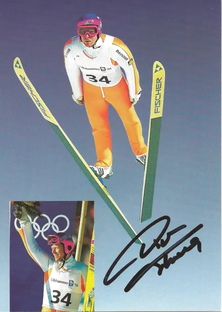 Autogramm Dieter Thoma Skisprung Skispringen Olympiasieg Karte aktive Zeit xyz