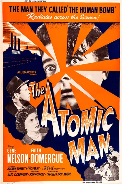 The Atomic Man 1956 High Quality Canvas Art Print A2