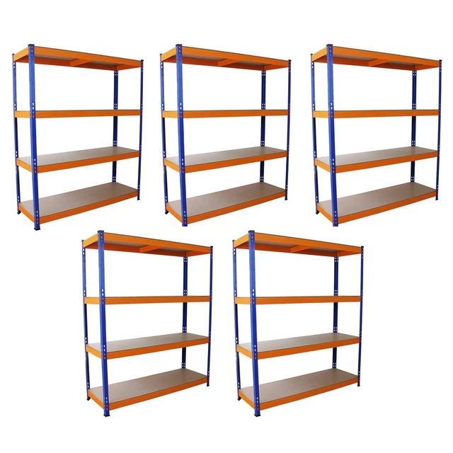 5 Magazzino garage acciaio S-Rax 5 livelli 150 cm unità di stoccaggio scaffalature