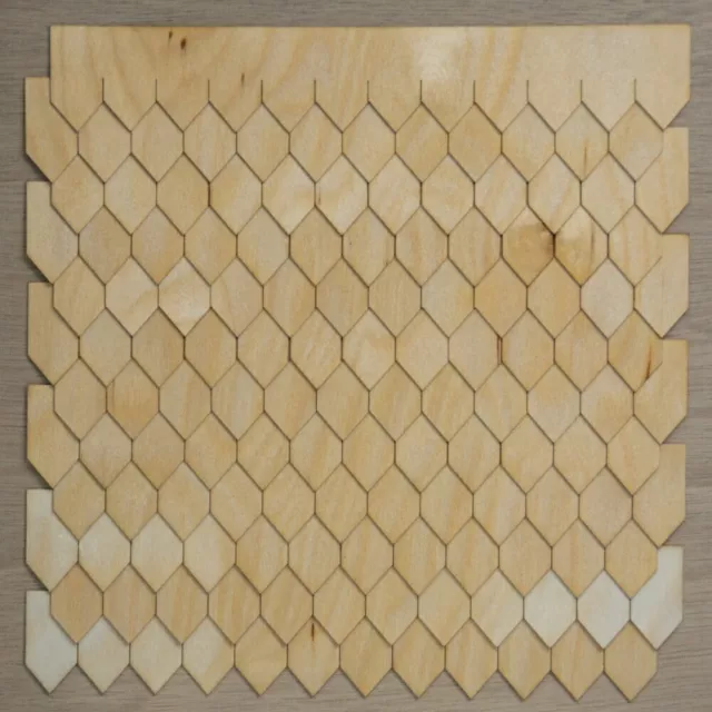 Diamond Style Miniature Dollhouse Shingles - 1:12 Scale Laser Cut Speed Strips