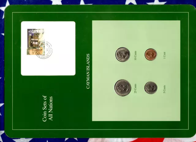 Coin Sets of All Nations Cayman Islands UNC 10 ct 1987 1,5,25 cents 1990